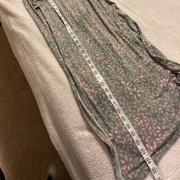 Free People Shayla Wrap Midi Dress Mint Combo Green Floral Long Sleeve - Picture 9 of 10